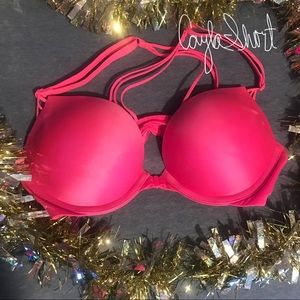 VS BNWOT Bombshell Plunge Pink Strappy Bra